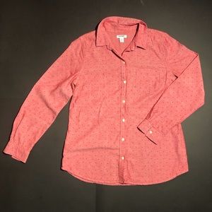 Polka Dot Red Botton Down shirt SZ M